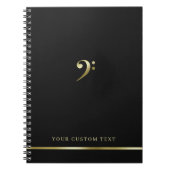 Bass Clef Modernes Musiklehrerbüro Notizblock (Vorderseite)