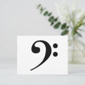 Bass Clef Music Band Instrument Postkarte (Stehend Vorderseite)