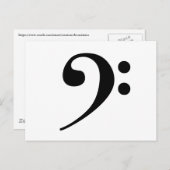 Bass Clef Music Band Instrument Postkarte (Vorne/Hinten)