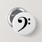 Bass Clef Music Button (Vorne & Hinten)