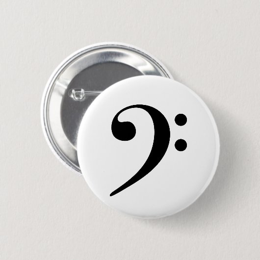 Bass Clef Music Button (Vorne & Hinten)