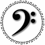 Bass Clef Music Note Design Fotoskulptur Magnet<br><div class="desc">In this simple, black and white design, the bass clef (also known as the f clef) is surrounded by eighth notes in zirlar pattern. Ideal for chorus, choir, and band. Would be a great gift for a director, komponieren, accompanist, or pianist. Use customize button to add names/message to this design,...</div>
