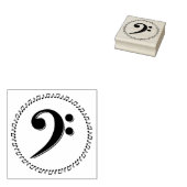 Bass Clef Music Note Design Gummistempel (Stempel)
