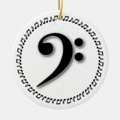 Bass Clef Music Note Design Keramik Ornament (Vorne)