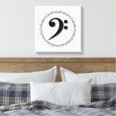 Bass Clef Music Note Design Leinwanddruck (Insitu (Schlafzimmer))