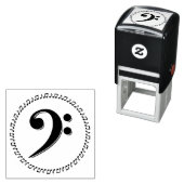 Bass Clef Music Note Design Permastempel (Beispiel)