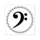 Bass Clef Music Note Design Permastempel (Design)