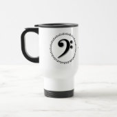 Bass Clef Music Note Design Reisebecher (Links)