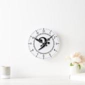 Bass Clef Music Note Design Runde Wanduhr (Zuhause)