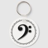 Bass Clef Music Note Design Schlüsselanhänger (Vorderseite)