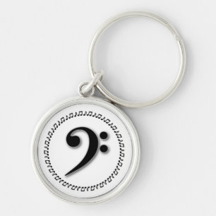 Bass Clef Music Note Design Schlüsselanhänger