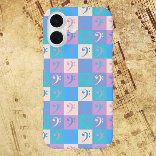 Bass Clef Music Pastel Pattern Case-Mate iPhone Hülle