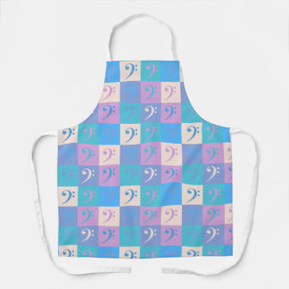 Bass Clef Music Pastel Pattern Schürze