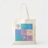 Bass Clef Music Pastel Pattern Tragetasche (Vorne)