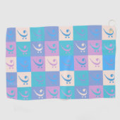Bass Clef Music Pattern Pastel Golfhandtuch (Horizontal)