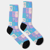 Bass Clef Music Pattern Pastel Socken (Rechts)