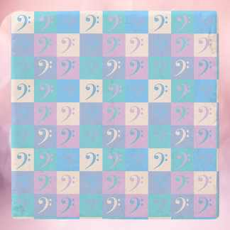 Bass Clef Music Pattern Pastel Steinuntersetzer