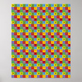 Bass Clef Music Rainbow-Muster Poster (Vorne)