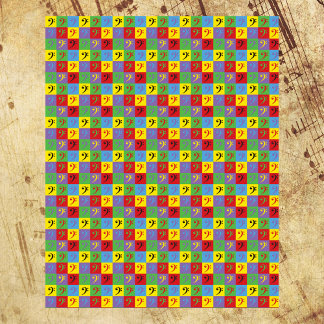 Bass Clef Music Rainbow-Muster Poster