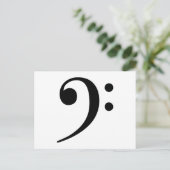 Bass Clef Music Symbol Postkarte (Stehend Vorderseite)