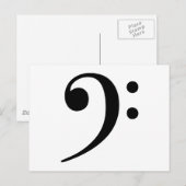 Bass Clef Music Symbol Postkarte (Vorne/Hinten)