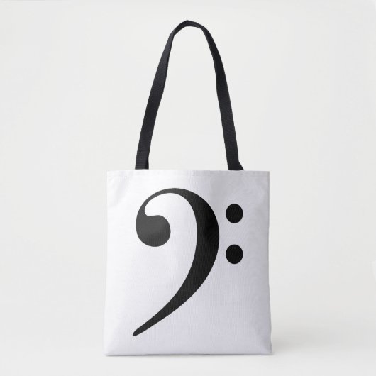 Bass Clef Musical Tote Bag Tasche (Vorderseite)