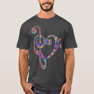 Bass Clef Musician Valentinstag gibt Treble T-Shirt