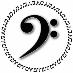 Bass Clef-Musiknote Fotoskulptur Magnet