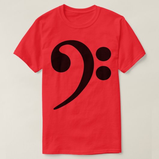 Bass Clef Musiknote T-Shirt (Design vorne)