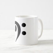 Bass Clef Musiknoten Kaffeetasse (VorderseiteRechts)