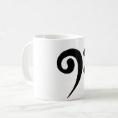Bass Clef Musiknoten Kaffeetasse (Vorderseite Links)