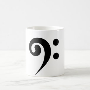 Bass Clef Musiknoten Kaffeetasse