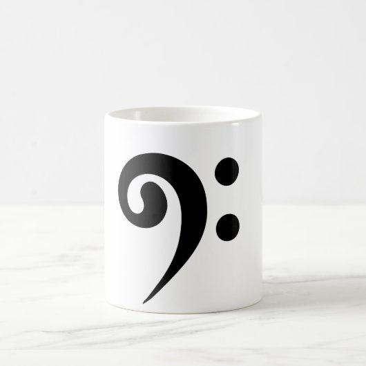 Bass Clef Musiknoten Kaffeetasse (Mittel)