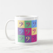 Bass Clef Muster farbenfroh Kaffeetasse (Links)