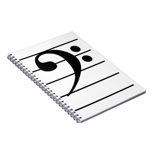 Bass Clef Notizblock (Rechte Seite)