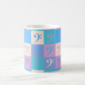 Bass Clef Patter Music Pastel Colors Kaffeetasse (Mittel)