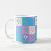 Bass Clef Patter Music Pastel Colors Kaffeetasse (Links)