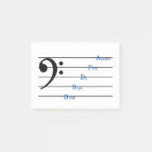 Bass Clef Post-it Notes (Line Rhymes) Klebezettel (Vorderseite)