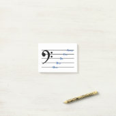 Bass Clef Post-it Notes (Line Rhymes) Klebezettel (Auf Schreibtisch)