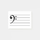 Bass Clef Post-it-Notizen Post-it Klebezettel (Vorderseite)
