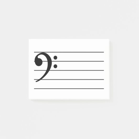 Bass Clef Post-it-Notizen Post-it Klebezettel (Vorderseite)