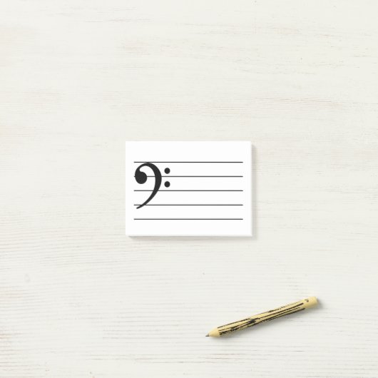 Bass Clef Post-it-Notizen Post-it Klebezettel (Auf Schreibtisch)