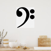 Bass Clef Poster (Küche)