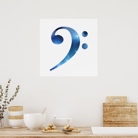 Bass clef poster (Küche)