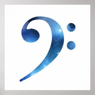 Bass clef poster