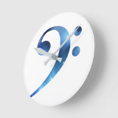 Bass clef runde wanduhr (Winkel)