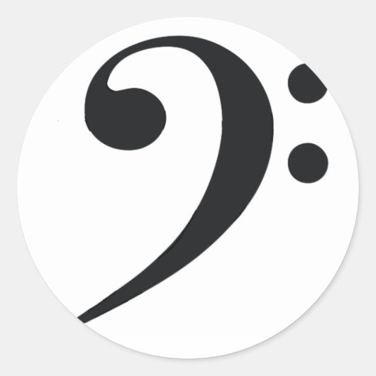 Bass Clef Sticker (Vorderseite)