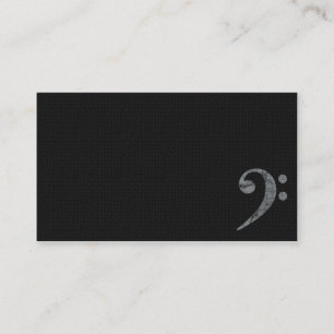 Bass Clef Symbol. Graue Musiker-Visitenkarte Visitenkarte