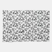 Bass Clef Treble Clef Hört Musikmuster Handtuch (Horizontal)