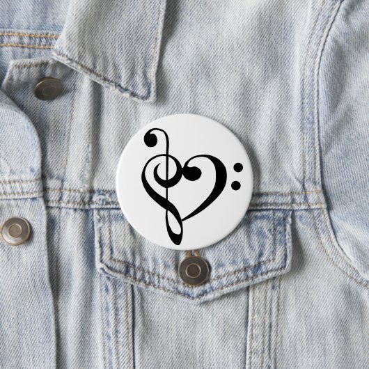 Bass Clef und Treble Clef Herz Button (Beispiel)